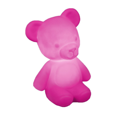 Luminária Plástica Urso Rosa