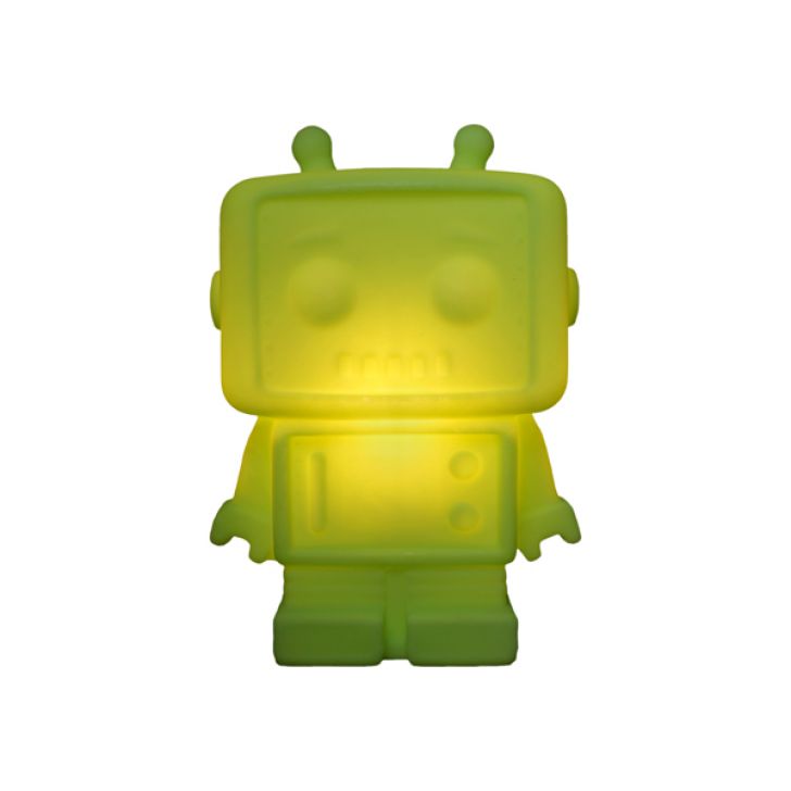 Luminária Plástica Robô Verde Claro
