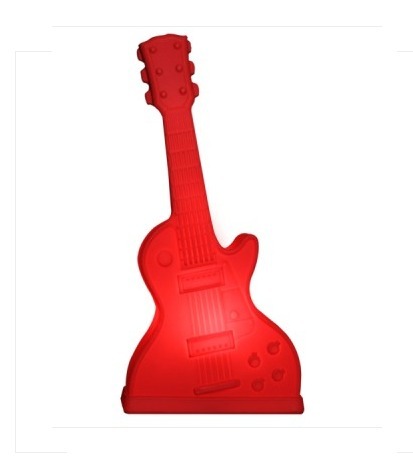 Luminária Plástica Guitarra Vermelha