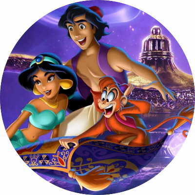 Painel Tecido Redondo Aladdin