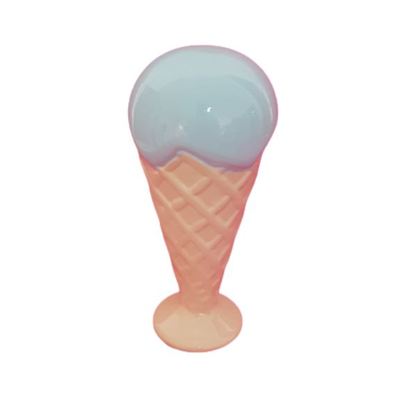 Casquinha de sorvete com bola Azul