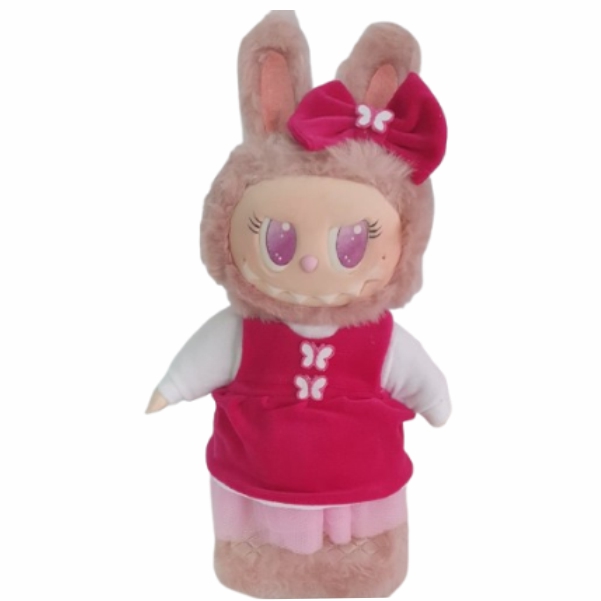 Labubu -com vestido vermelho