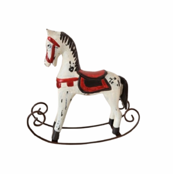 Cavalinho balanço branco