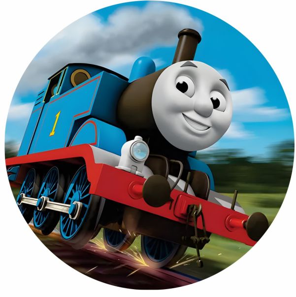 Painel Tecido Redondo Thomas Trenzinho